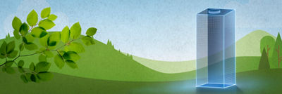 vista a través de cartón sobre fondo de bosque de cartón