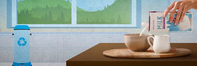 Woman pouring milk in bowl