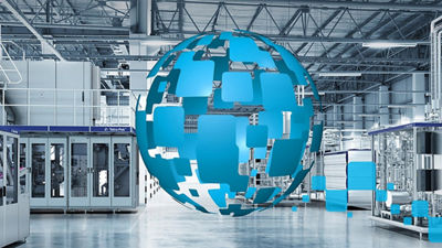 Esfera azul vegetal e artística