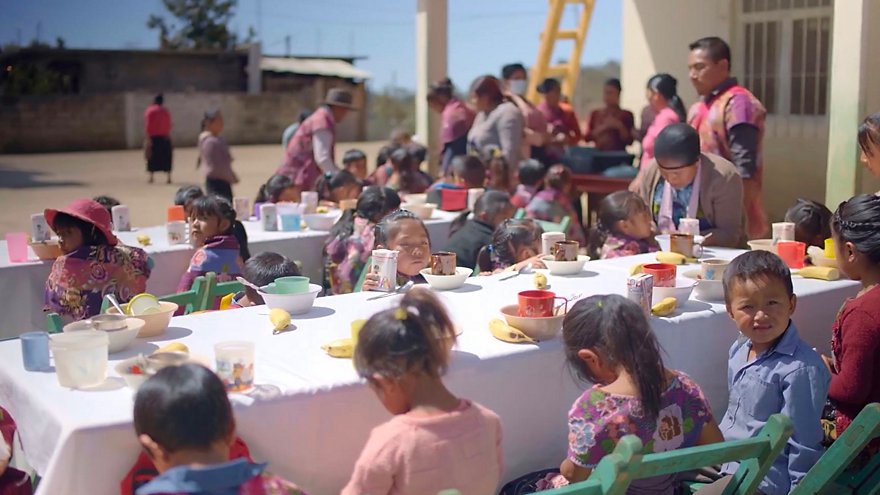 School meal in school in Mexico