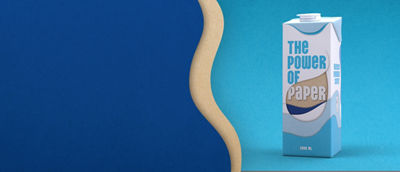 packaging on blue background