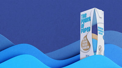 Examples of carton packaging with a label of Changing the game for food