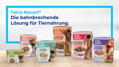 different packages of tetra recart for pet food
