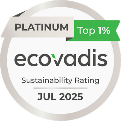 EcoVadis stamp of Sustainability rating from July 2025