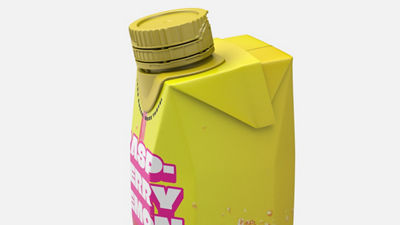 Tetra Prisma Aseptic Raspberry Lemon package close-up