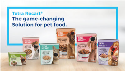 different packages of tetra recart for pet food