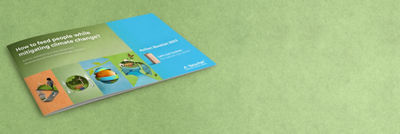 Portada de folleto sobre fondo de cartón