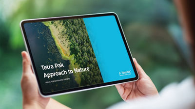 Tablet che mostra il report dell'approccio alla natura
