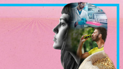 Artistic illustration woman and people in various situations