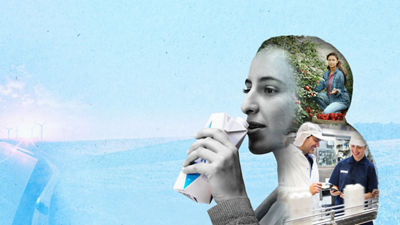 Artistic illustration woman and people in various situations