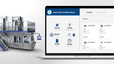 Asset health monitoring data on computer screen