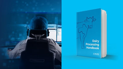 Operator and data on screen, Dairy processing handbook