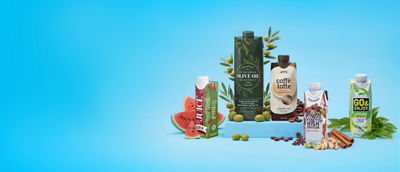 Beverages and olive oil in Tetra Prisma Aseptic carton packages