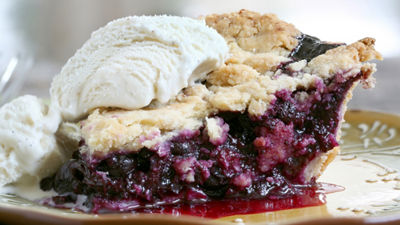 Postre de tarta de arándanos