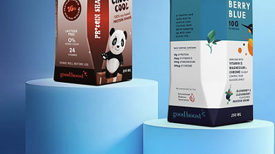 Bottom parts of 2 Tetra Prisma Aseptic cartons