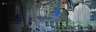 Operator with tablet at production site