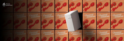 Chopped tomatoes in Tetra Recart carton packages