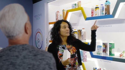 Woman presenting ideas, Customer Innovation Centre