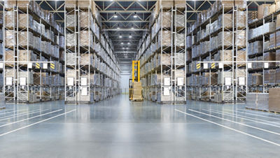 Clean Warehouse with Forklift