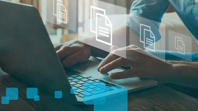 Ordinateur avec des pixels et des illustrations