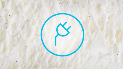Connect icon on ice cream background