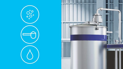 Íconos y vista superior del depósito