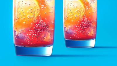 Dos vasos con sorbete, vista inferior