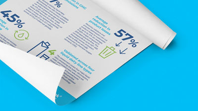 Printed infographic dairy line facts and figures