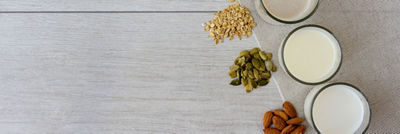 Different plant-based drinks