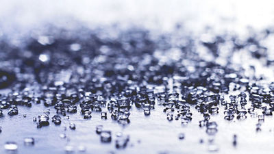 Dissolved sugar on a surface