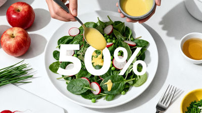 Sallad and dressing, 50% number