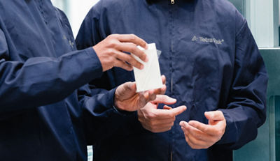 engineers checking product