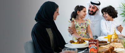 Family having dinner