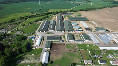 Photovoltaic panels at Dobre Miasto factory in Poland