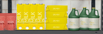 Food Containers on Shelf