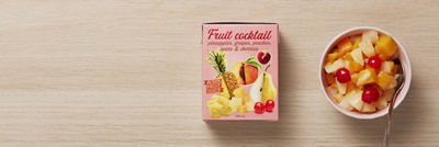 Cóctel de frutas en envase de cartón Tetra Recart
