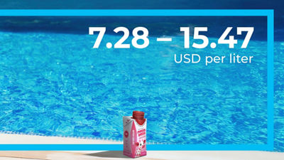 Tetra Prisma Aseptic-carton at poolside, data.