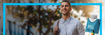 Smiling man and Tetra Prisma Aseptic package