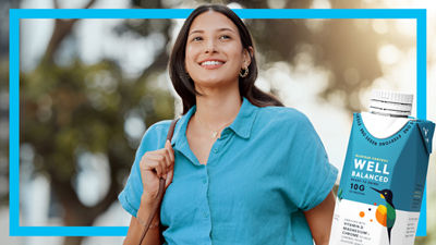 Woman in blue blouse
