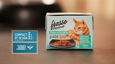 Cat food in Tetra Recart carton package