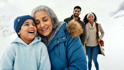Grand-mère et sa famille