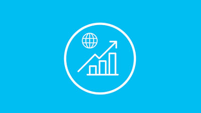 Illustration, graph showing positvie trend icon
