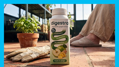Digestive drink in Tetra Top carton bottle in greenhouse