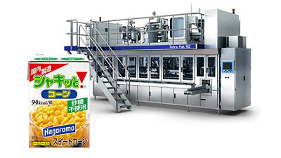 レトルトできる紙容器『テトラ・リカルト』の充填機をはごろもフーズが国内で初めて採用