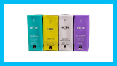 Hatsu tea in Tetra Brik Aseptic cartons in different colors