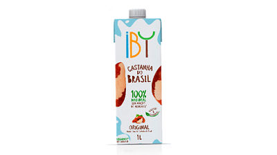 Bebida de leite vegetal de castanha do Brasil sabor original em embalagem Tetra Pak
