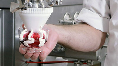 Línea del robot llenador de helados M1 Tetra Pak