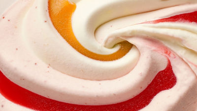 Ice cream swirls close-up