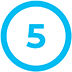 icon, number five in circle