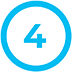 icon, number four in circle